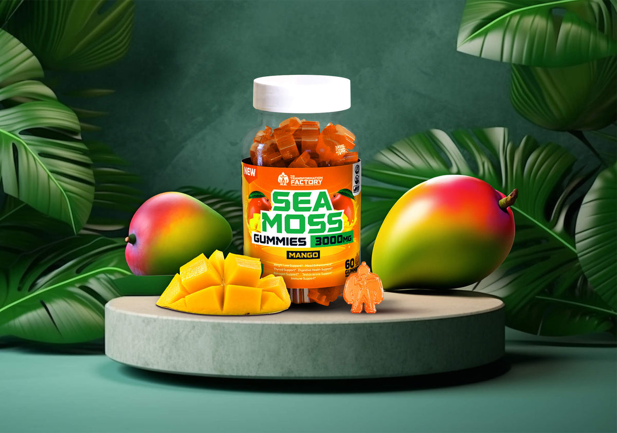 Mango Sea Moss Gummies 3000Mg Per Serving. The Transformation Factory