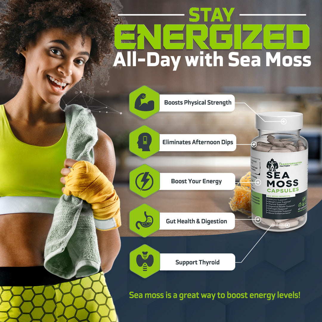Premium Purple Sea Moss Capsules - 30 Day Supply - Dr. Sebi Recommended