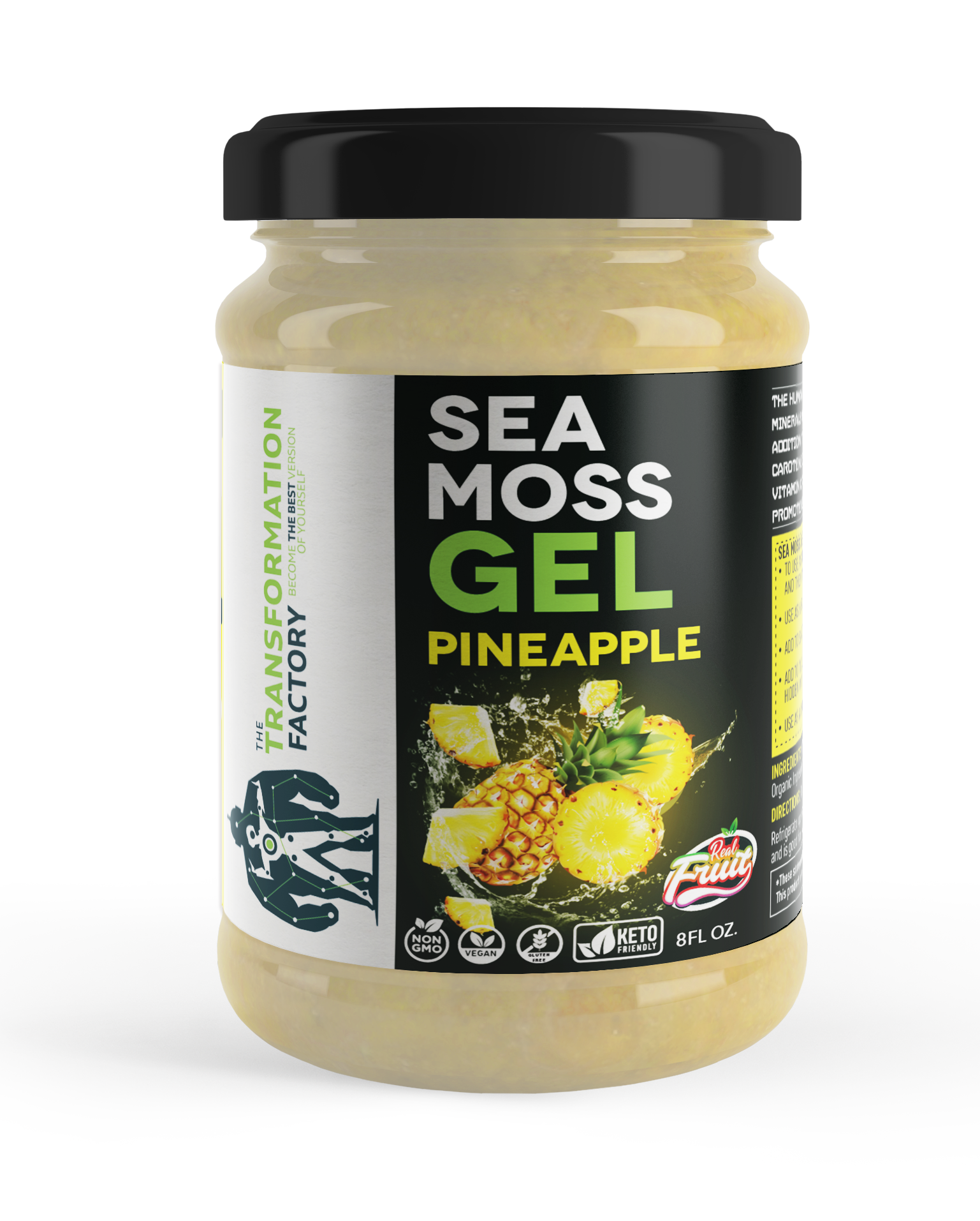 A jar of pineapple sea moss gel